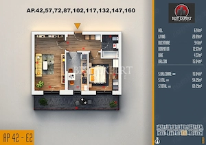 2 Camere | Bloc nou | Finisaje la Alegere | Comision 0% | Pallady