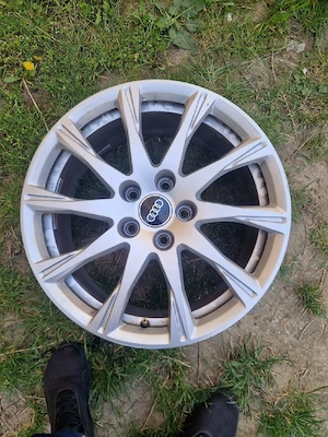 Vând set complet de 4 jante aliaj Audi originale, R17 – ET38 - imagine 4