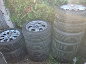 4 cauciucuri de vara 225 50 17 cu jante de aliaj 5x112 de Audi A 5 .A 6.A 4  - imagine 2