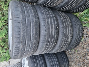 4 cauciucuri de vara 225 50 17 cu jante de aliaj 5x112 de Audi A 5 .A 6.A 4  - imagine 3