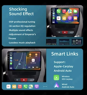 Navigatie cu Android auto si Apple carplay dedicata Toyota Aygo Citro n c1 Peugeot 107 - imagine 4