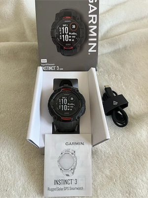 Garmin Instinct 3 Solar 50 mm   Ca nou, cutie și accesorii