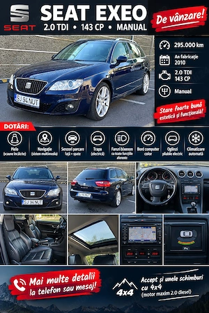 seat exeo 2.0 tdi 143 cp manual  - imagine 5