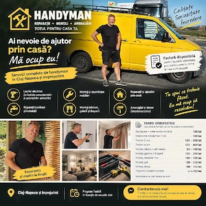  Ofer servicii de handyman și întreținere locuințe în Cluj-Napoca și împrejurimi