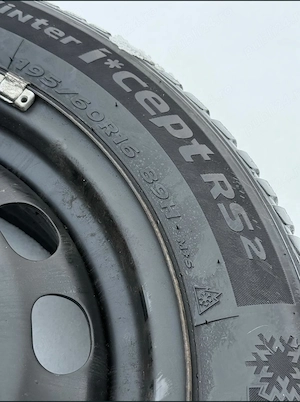 Set 4 Roti Iarna Hankook 195/60 R16 - Jante Tabla VW AG + Capace Skoda - imagine 5