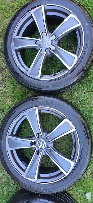 Jante aliaj R17 5x112 Originale Vw.Audi.Skoda.Seat.Mercedes. Anvelope vara f.bune .