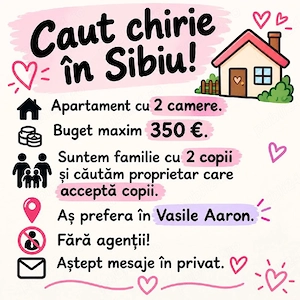 caut chirie in SIBIU