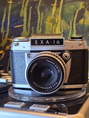 Ihagee EXA Ia Vintage + Carl Zeiss Jena Tessar 50mm f 2.8   Impecabilă, Complet Funcțională