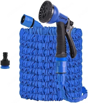 Furtun Extensibil Yiting 100FT, 3X Magic Hose, Duza 8 Funcții, Fitinguri 1 2'' & 3 4'', Anti Îndoire