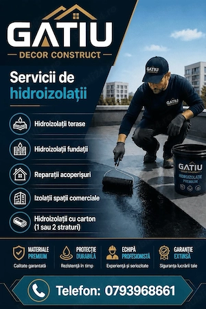 Servicii Profesionale de Hidroizolații - GATIU DECOR CONSTRUCT