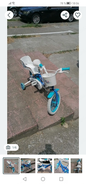 Bicicleta fetite Frozen