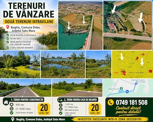 Terenuri intravilane 900 mp si 1300 mp