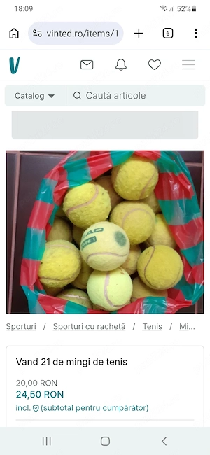 Vand 21 de mingi de tenis