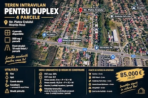 TEREN INTRAVILAN PT. DUPLEX – MOȘNIȚA NOUA