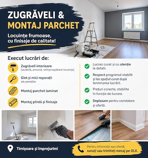 Execut zugrăveli si montaj parchet