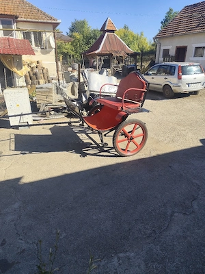 Șaretă nouă pentru cai model deosebit unicat în România. Citiți anunțul. Preț 1000 de euro fix !! - imagine 3