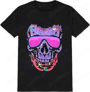 Tricou LED cu Egalizator Activat de Sunet   Light Up, Party, EDM, Hip Hop, Cosplay- Unisex