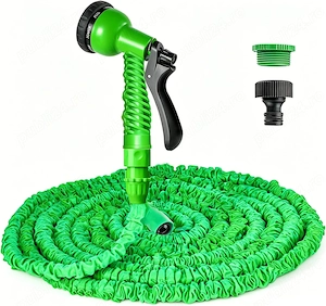 Furtun de Grădină Extensibil 30 m (100ft)   8 Funcții, Latex Dublu