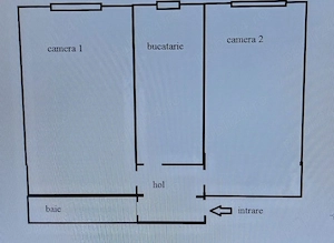 apartament decomandat 2 camere