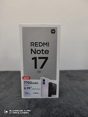 Xiaomi redmi  Note 17, 5G, 128GB, 6+6GB RAM, 7700 mAh, Black Nou.  