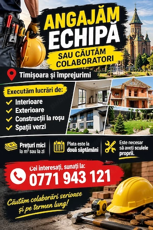 angajăm echipe sau căutăm colaboratori 