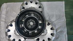 Vand set 4 jante otel NOI originale R15 5x100 + capace originale Skoda - imagine 4