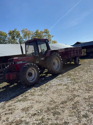 Tractor CASE 745 XL + remorcă basculabilă   recondiționat  - imagine 5