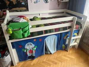 Pat înălțat pentru copii 90 200 cm   stare foarte bună 500 lei