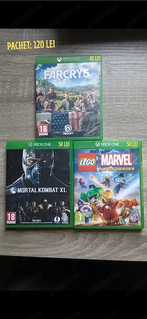 Pachet Jocuri Xbox One (Mortal Kombat XL, Far Cry 5, Lego Marvel SuperHeroes)