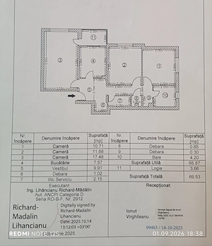 Direct proprietar: vând apartament 3 camere decomandat confort 1 sporit