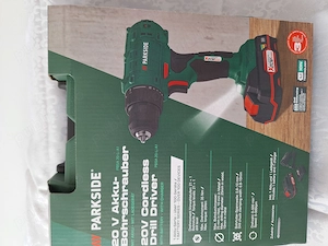 Masina de gaurit si insurubat Parkside, cu acumulator 20V, 2Ah si incarcator, valiza de transport