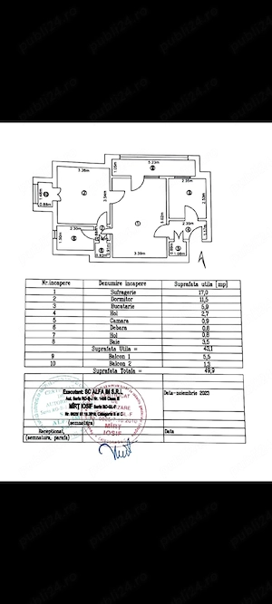 Vând apartament două camere 