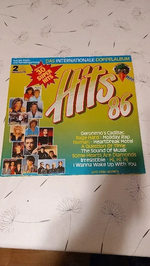 Lot 6 discuri vinil top hituri 1986 si country