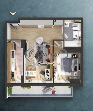 Elite City, 2 camere finisat, cu terasa si parcare subterana - imagine 14