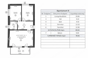 Apartament 3 camere etajul 1 si 2 locuri de parcare zona Arhitectilor - imagine 11