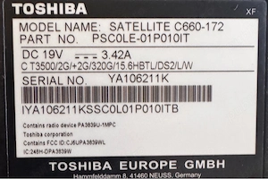 Toshiba Satellite C660-172 - 15.6" - Celeron T3500 - Windows 7 Home Premium 64-bit - 4 GB RAM 