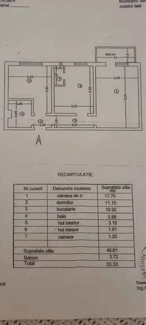 Apartament cu 2 camere decomandate in zona Dacia.