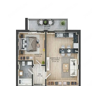 Studio 50mp, bloc nou, zona Tractorul Coresi - imagine 2