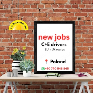 Angajăm șoferi C+E Polonia (curse Europa de Vest și UK)