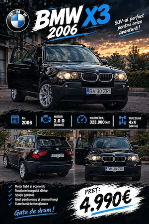 Vând BMW X3 din 2006 diesel - imagine 6