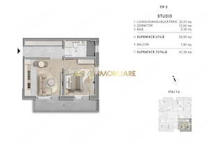 Studio de vanzare | Popesti Leordeni | Biruintei | 0% Comision | 2027 - imagine 2