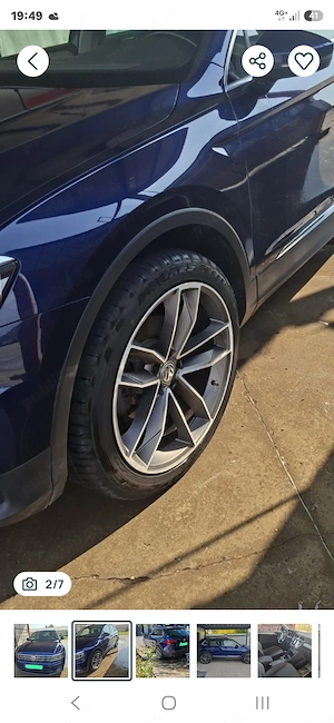 Jante aliaj  R 20,et.35,9 j , prindere roata 5x112,impecabile,echipate cu anvelope vara 245/45/20 - imagine 5