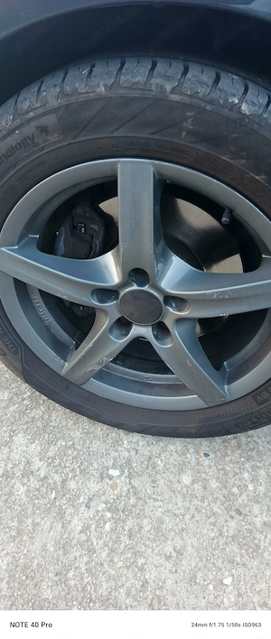 Set Jante Aliaj Alutec 16" 5x112 Skoda, VW, Seat, Audi + Anvelope Vara Uniroyal ca Noi - imagine 3