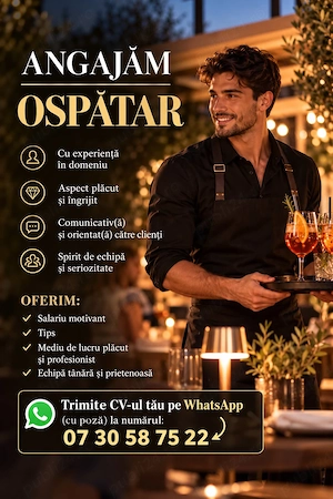 Ospătar cu experiență Timisoara 