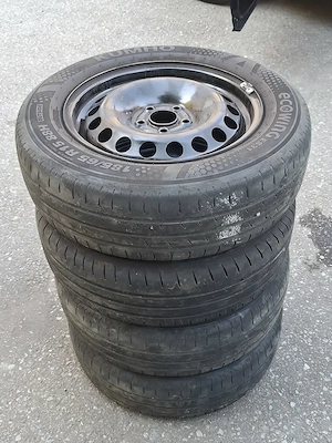 Jante Otel Volkswagen-Skoda-Seat 15' 5x112 Et40 Cu Anvelope Vara  185/65/15 Dot 2023 - imagine 3