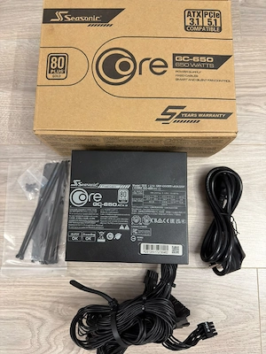 Sursă Seasonic CORE GC-650 ATX 3.1   PCIe 5.1 (Nouă din garanție, garanție până în 20.01.2029)