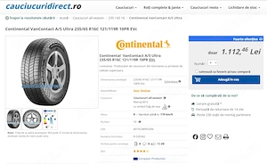 2 cauciucuri all-season Continental VanContact 235/65/16C, DOT2025, rulate 2000km, impecabile