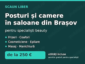 Posturi si camere in saloane Brasov, specialisti beauty