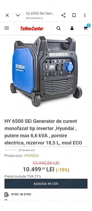 de vanzare generator benzină 