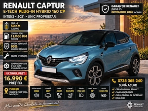 Renault captur intens e-tech plug-in hybrid 160 cp